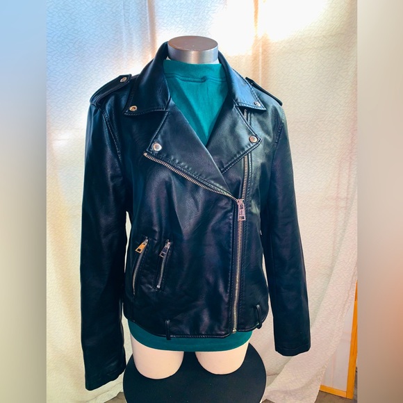 Vintage Levi Faux Leather Jacket (Black) - Picture 1 of 11